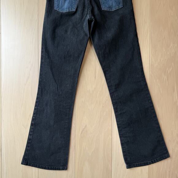 Vintage Karl Kani Jeans Women's 27 Blue Black Double Knee Streetwear Flare - Picture 7 of 8